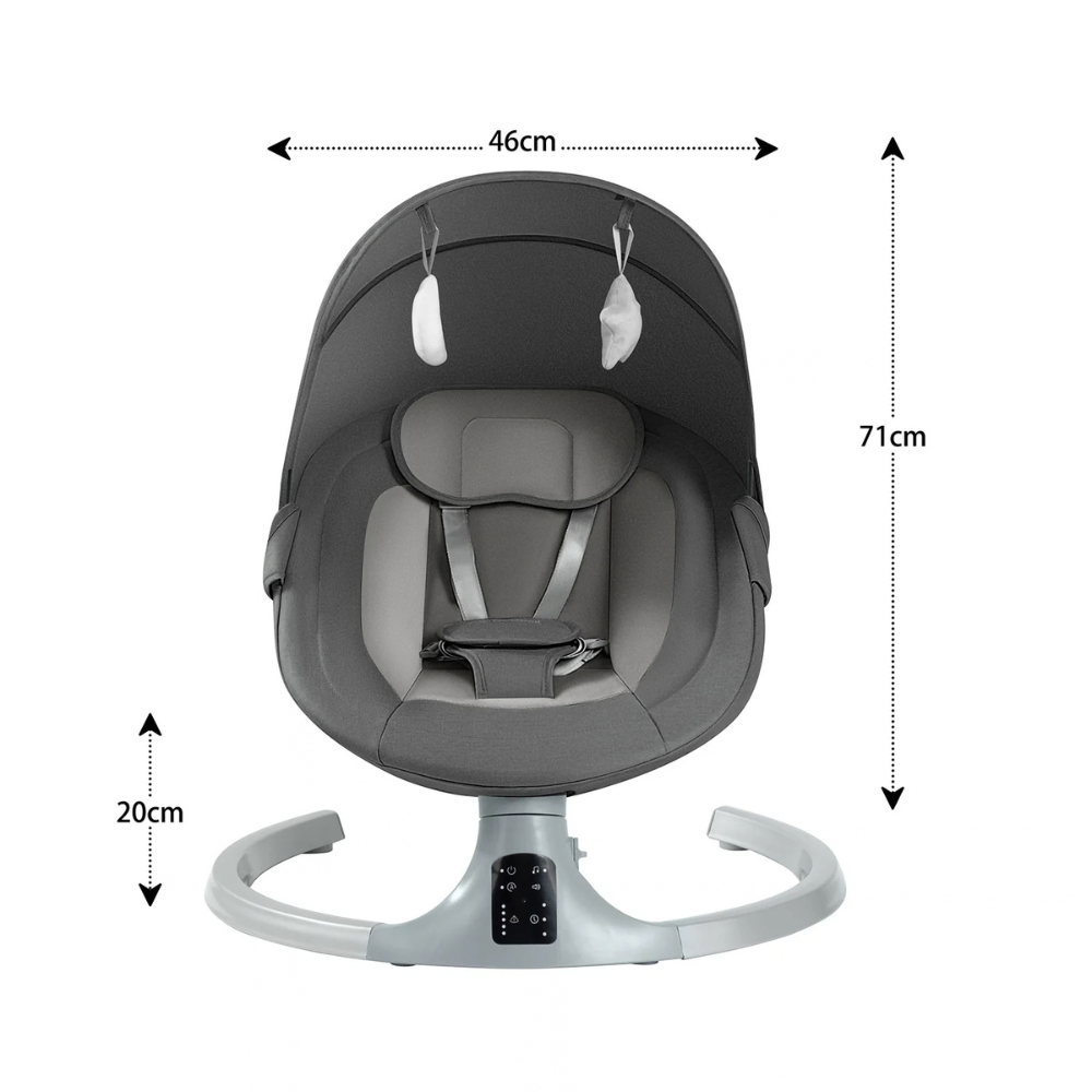 Silla Nido Bouncer BabySwing Smart - Gris Oscuro | Bebesit