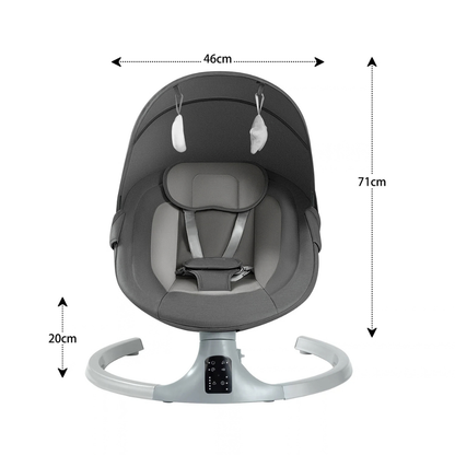 Silla Nido Bouncer BabySwing Smart - Gris Oscuro | Bebesit