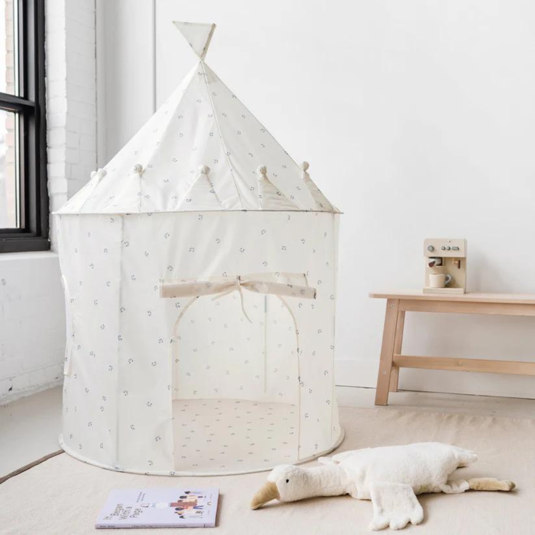 Recycled Fabric Play Tent - Blueberry Taupe