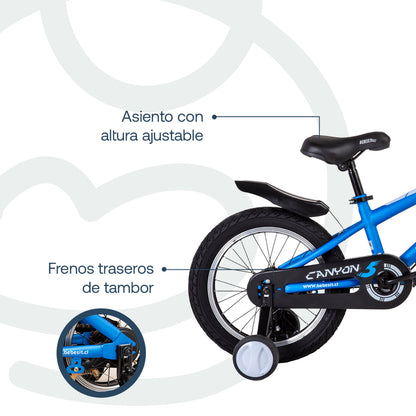 Bicicleta Infantil Canyon - Aro 16 - Azul | Bebesit