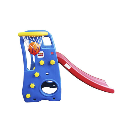 Tobogán 3 en 1 con Cesta de Básquetbol | Bebesit