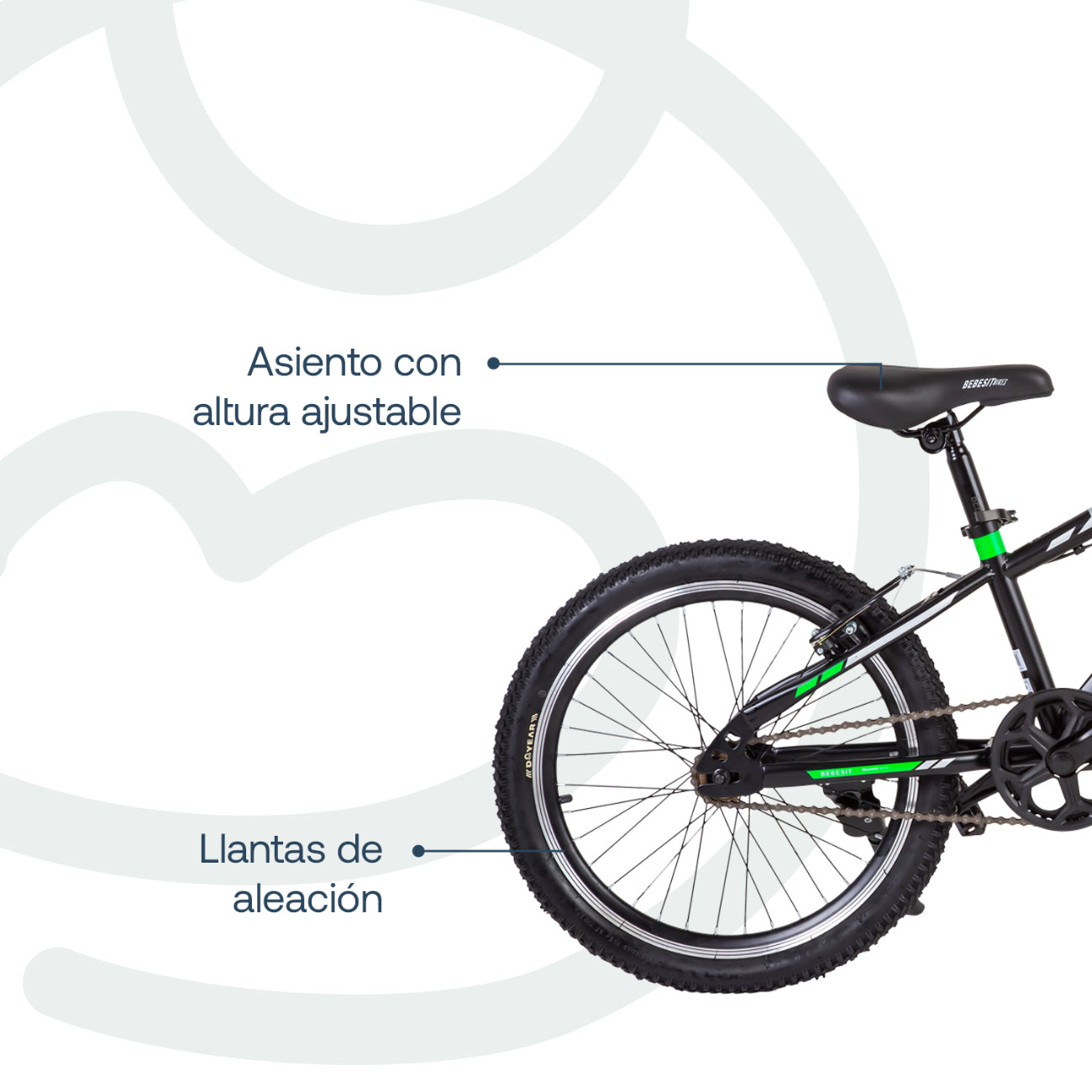 Bicicleta Infantil  Kyson - Aro 20 - Verde | Bebesit