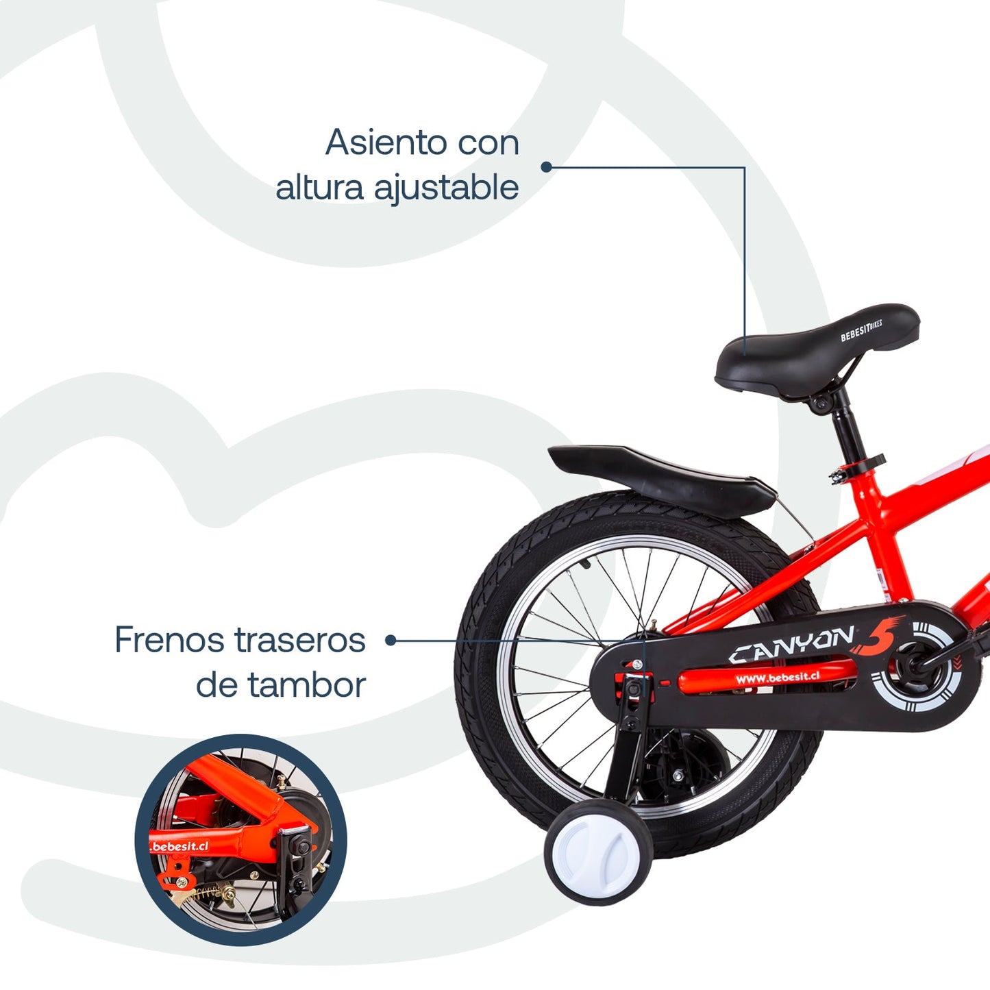 Bicicleta Infantil Canyon - Aro 16 - Rojo | Bebesit