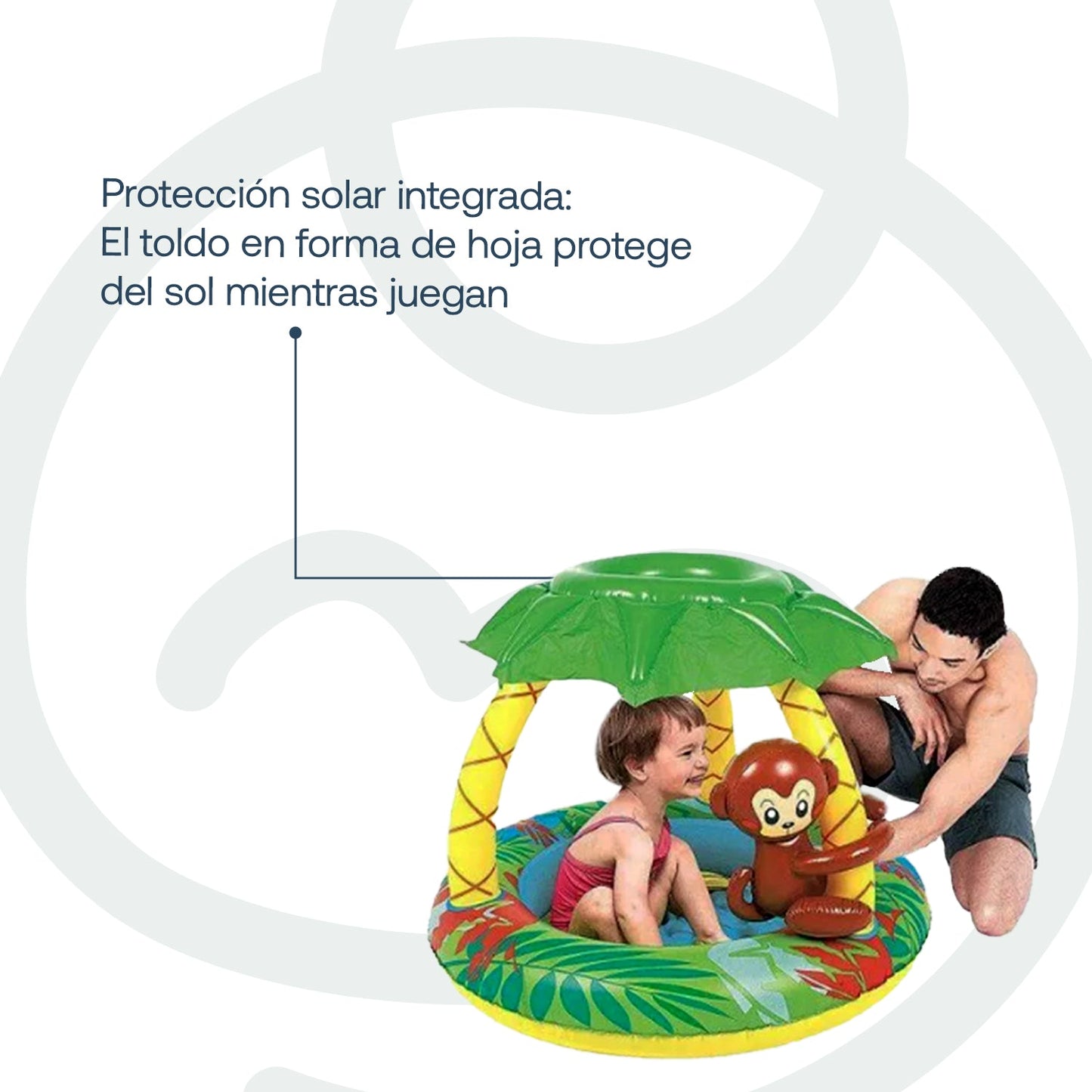 Piscina Infantil Inflable Selva Parasol Be Splash | Bebesit