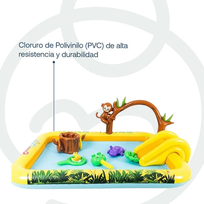 Piscina Centro de Juegos Selva Tobogán Aspersor Be Splash | Bebesit