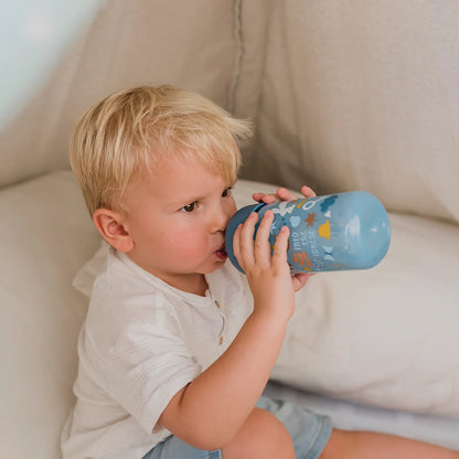 Botella con Bombilla 340ml - Azul