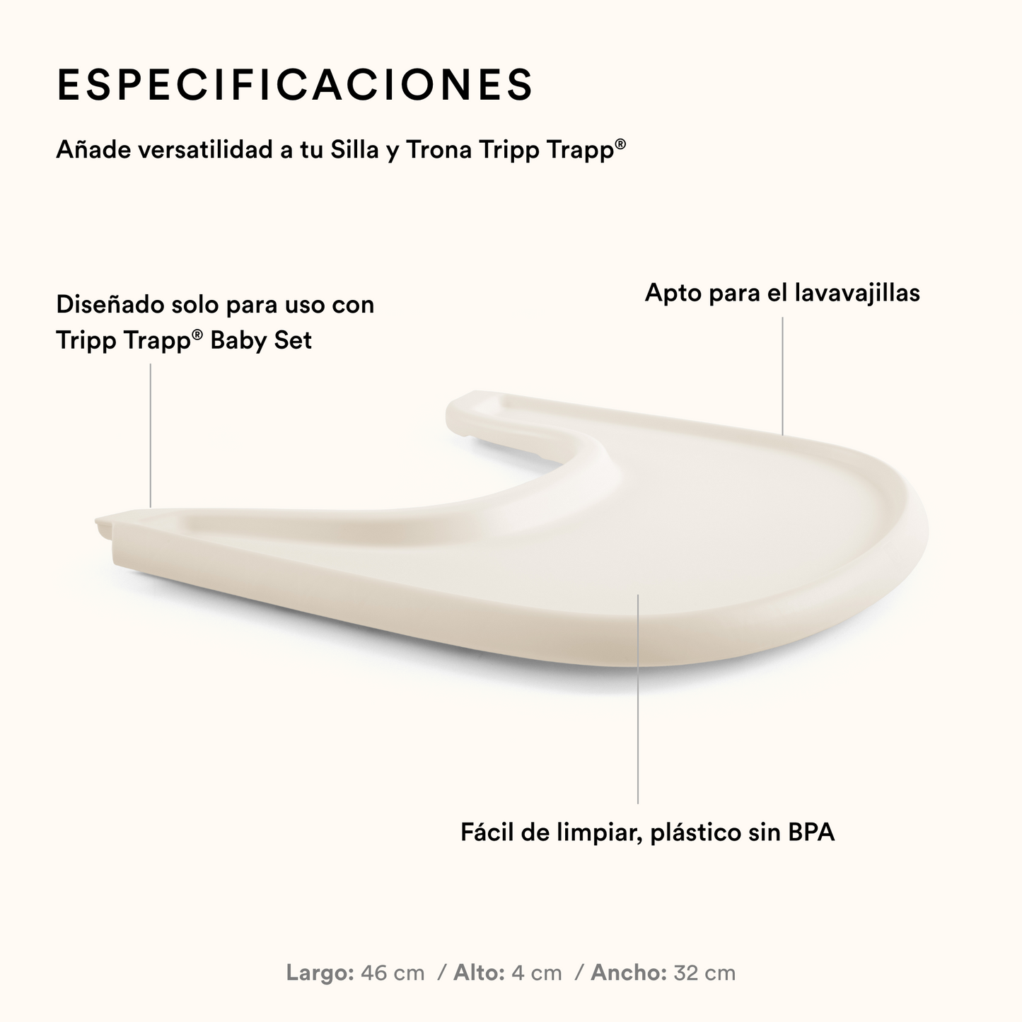 Bandeja para Silla Tripp Trapp® - Vanilla White | Stokke