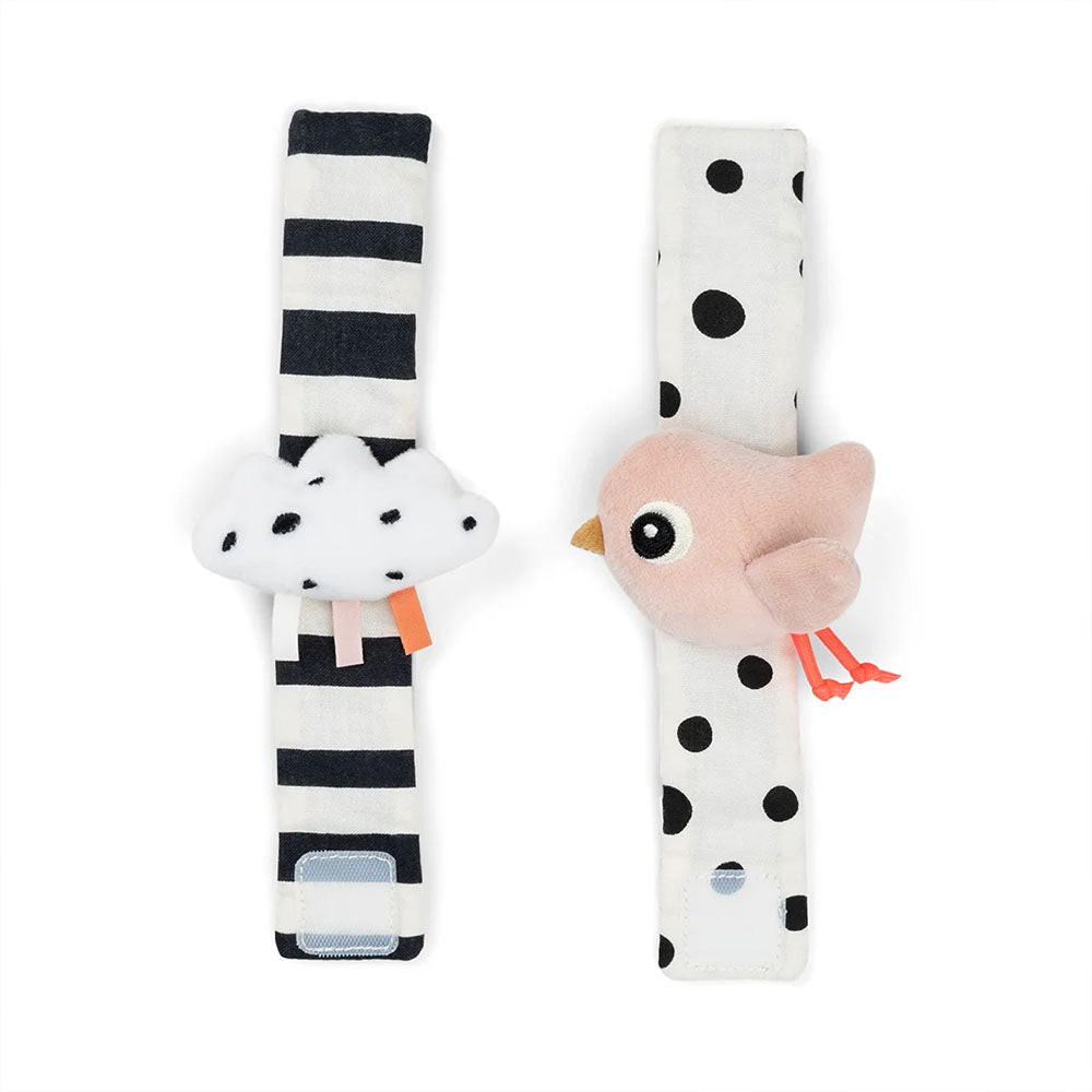 Set de 2 Sonajeros de Muñeca Happy Clouds - Rosa