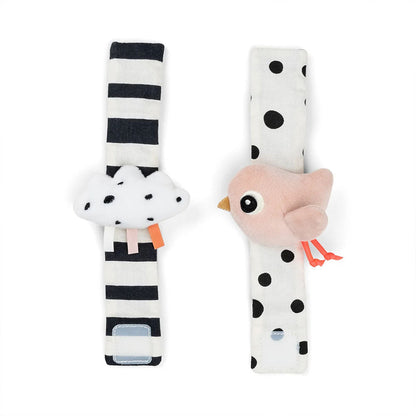 Set de 2 Sonajeros de Muñeca Happy Clouds - Rosa