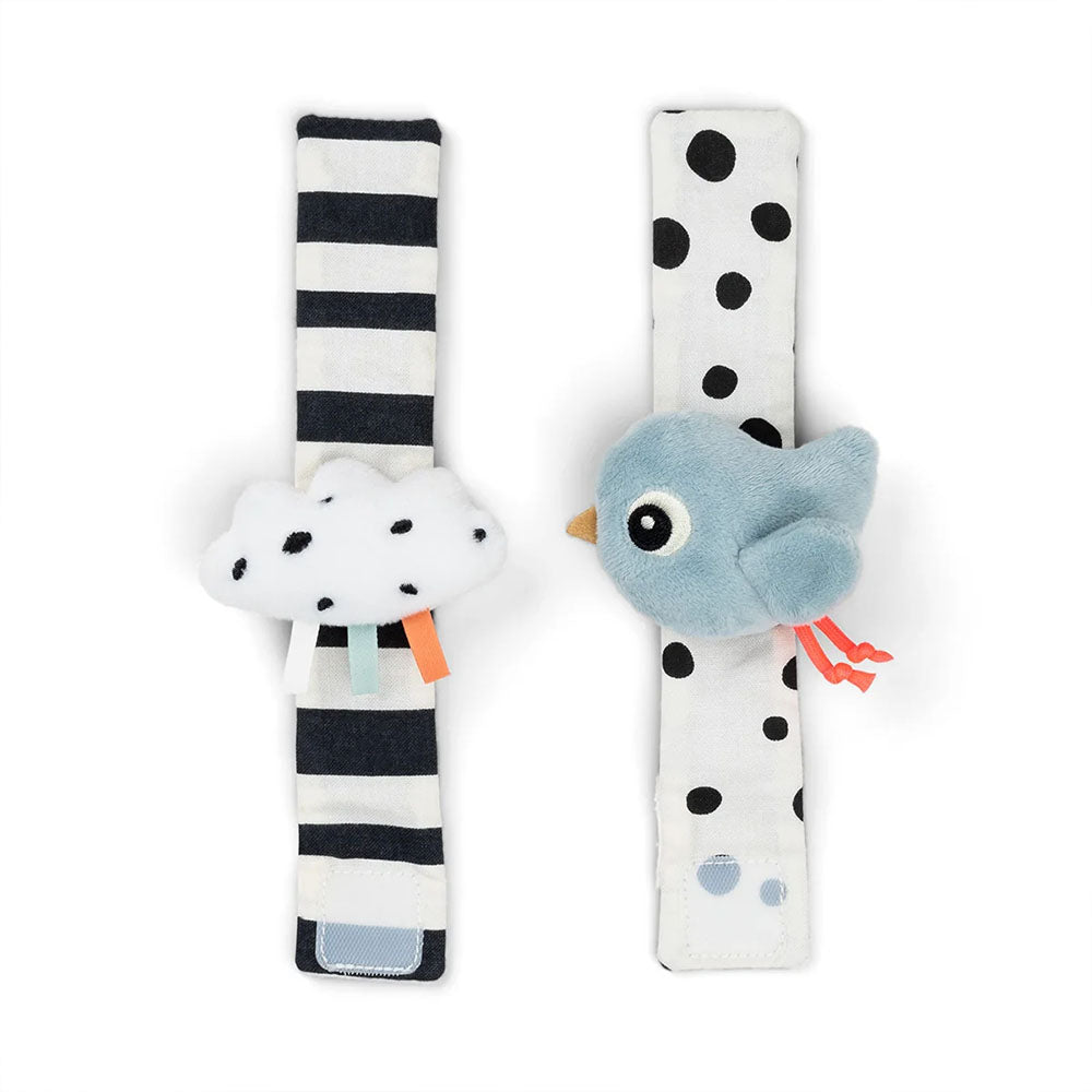 Set de 2 Sonajeros de Muñeca Happy Clouds - Azul
