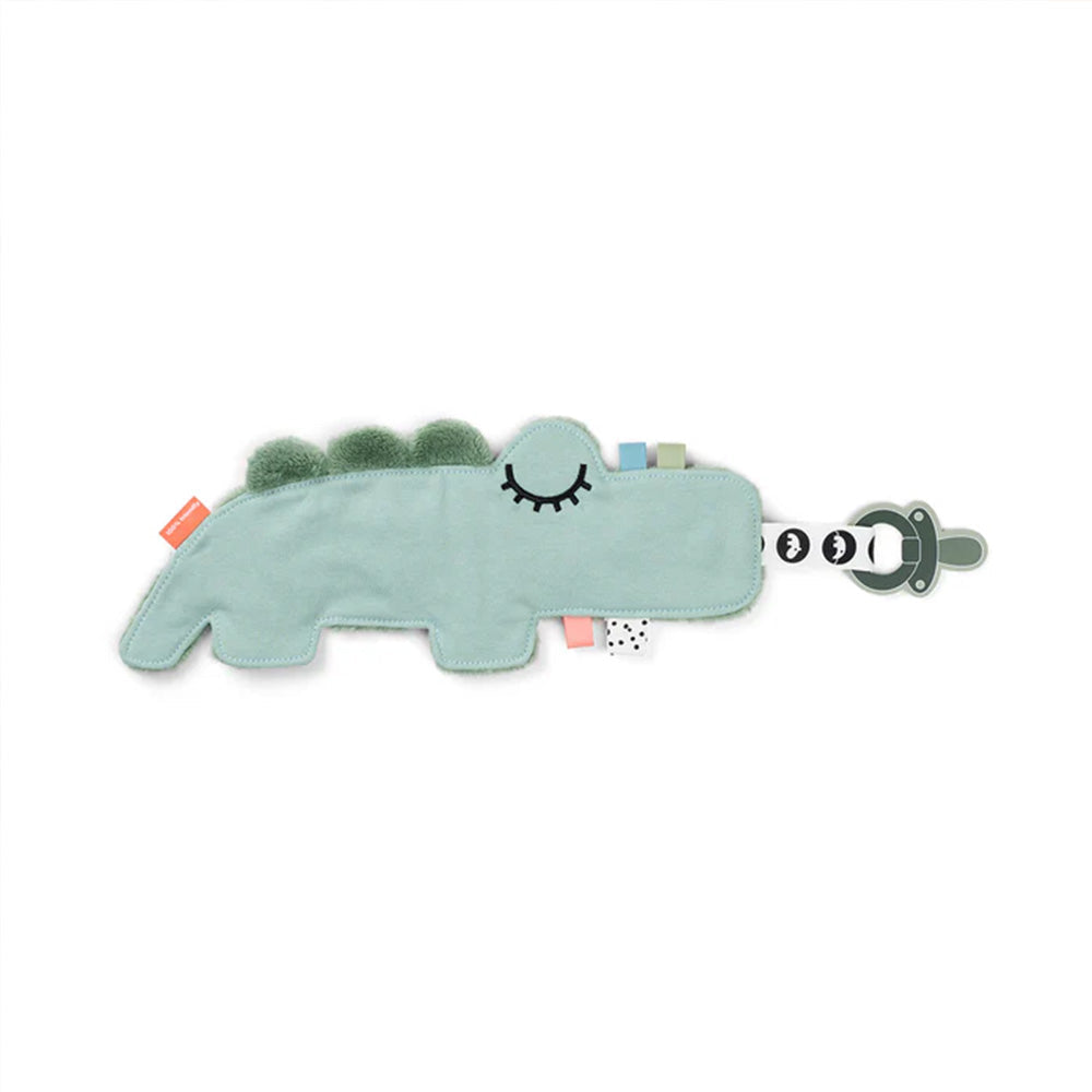 Mini Mantita con Porta Chupete Croco - Verde