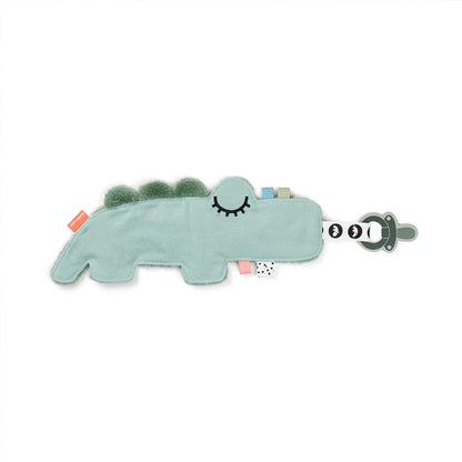 Mini Mantita con Porta Chupete Croco - Verde