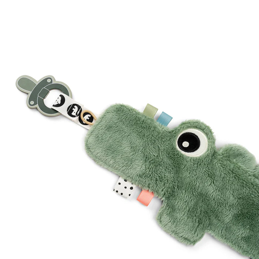 Mini Mantita con Porta Chupete Croco - Verde