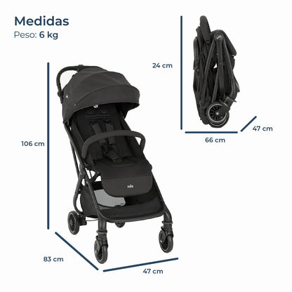 Coche Paseo Compacto 3 en 1 Tourist - Shale | Joie