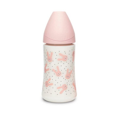 270ml Baby Bottle - Pink Rabbit