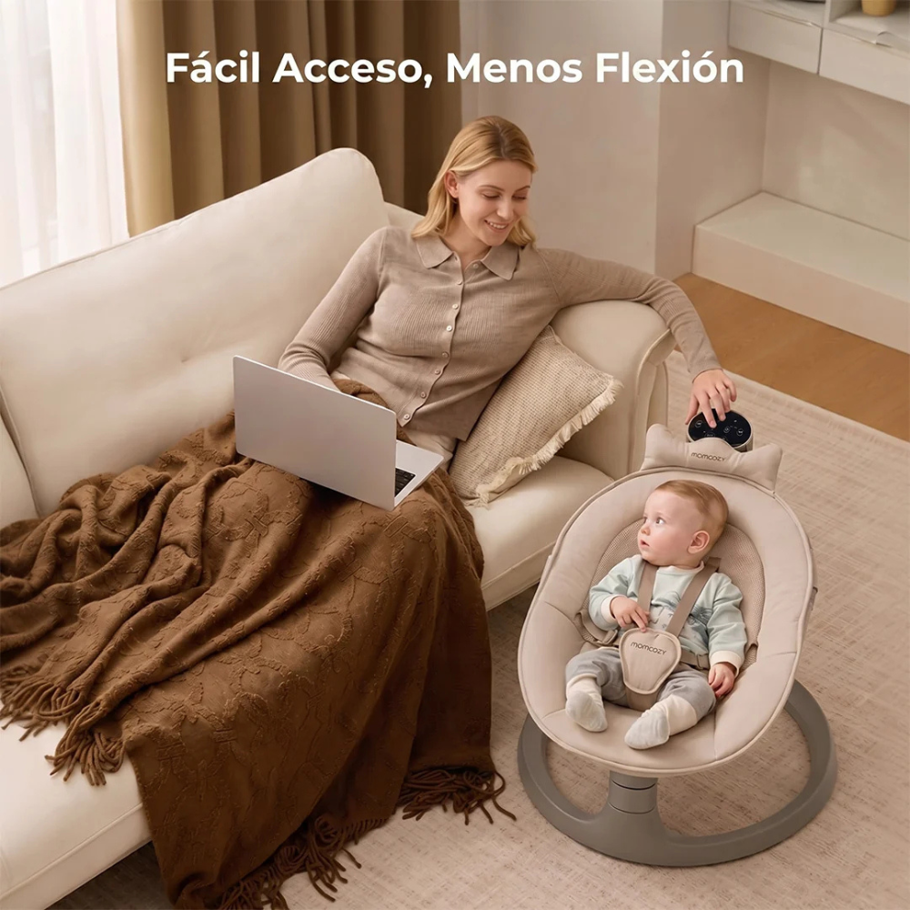 Mecedora Eléctrica 2 en 1 Columpio Convertible | MomCozy