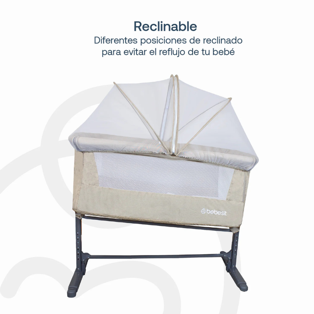 Cuna Colecho con Mosquitero MySide LX - Beige | Bebesit