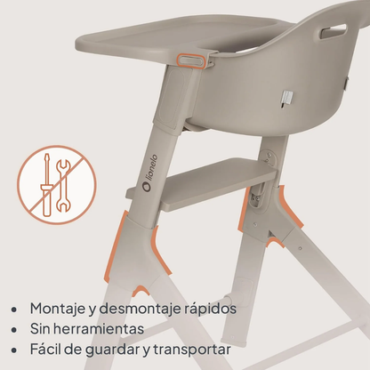 Silla de Comer Beny - Beige Taupe | Lionelo