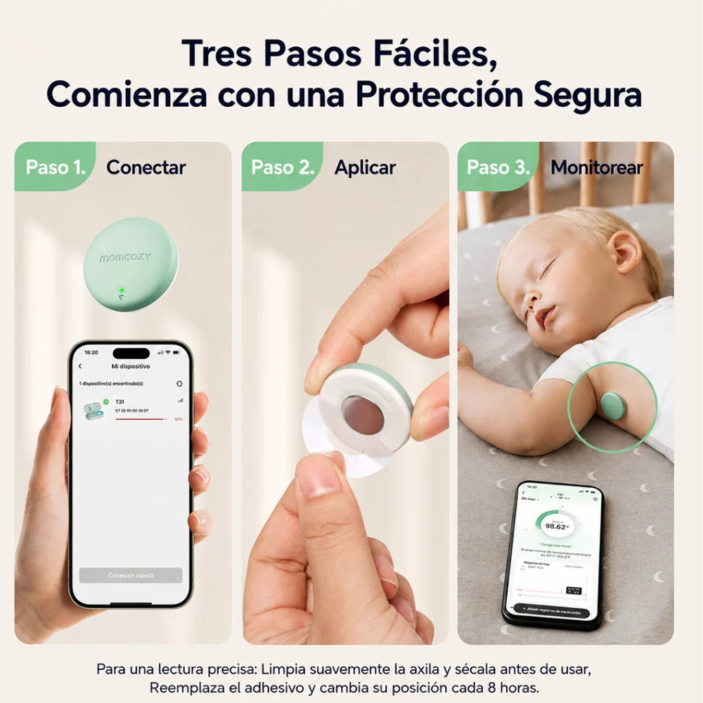Termómetro Continuo para Bebé | MomCozy
