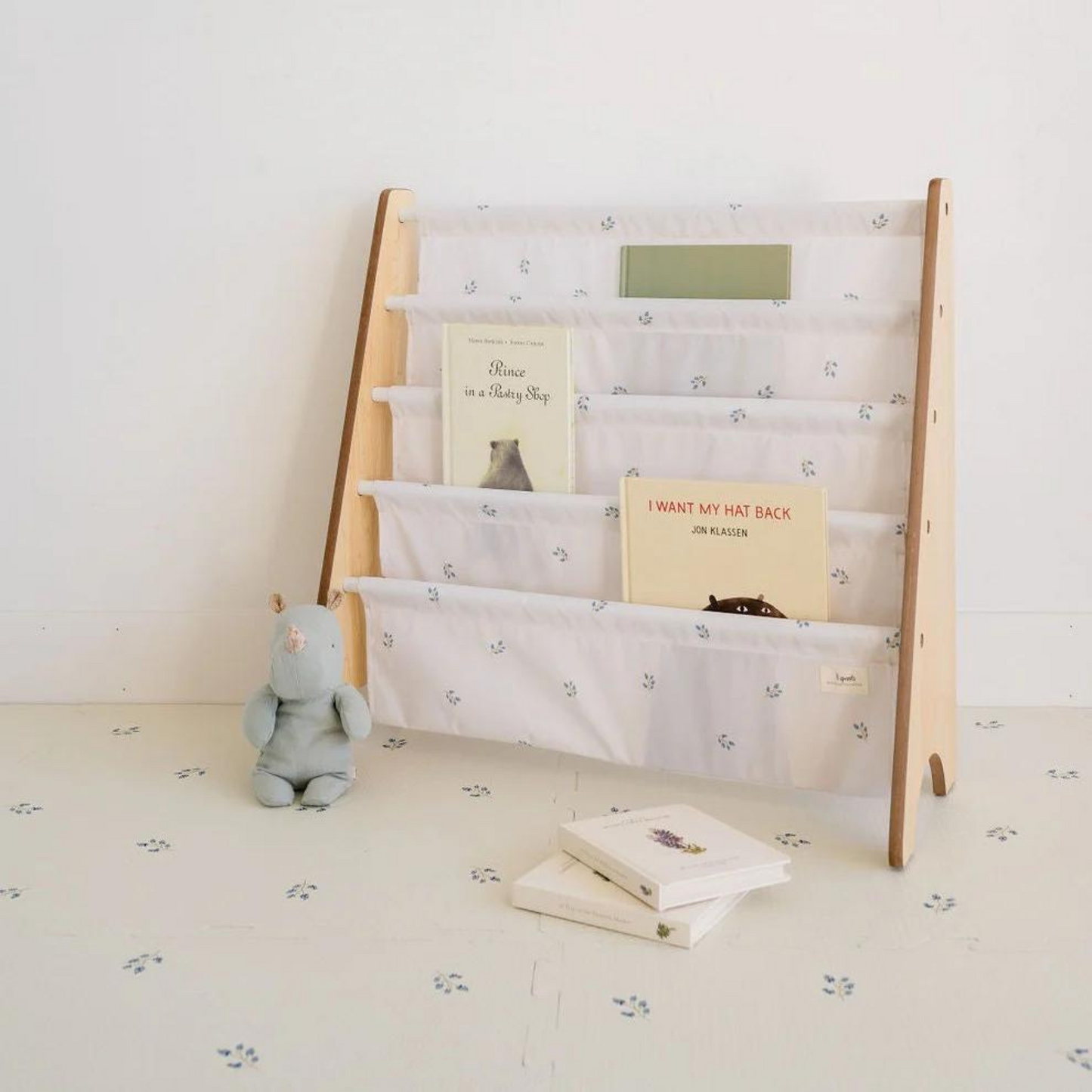 Recycled Fabric Bookcase - Blueberry Ivory