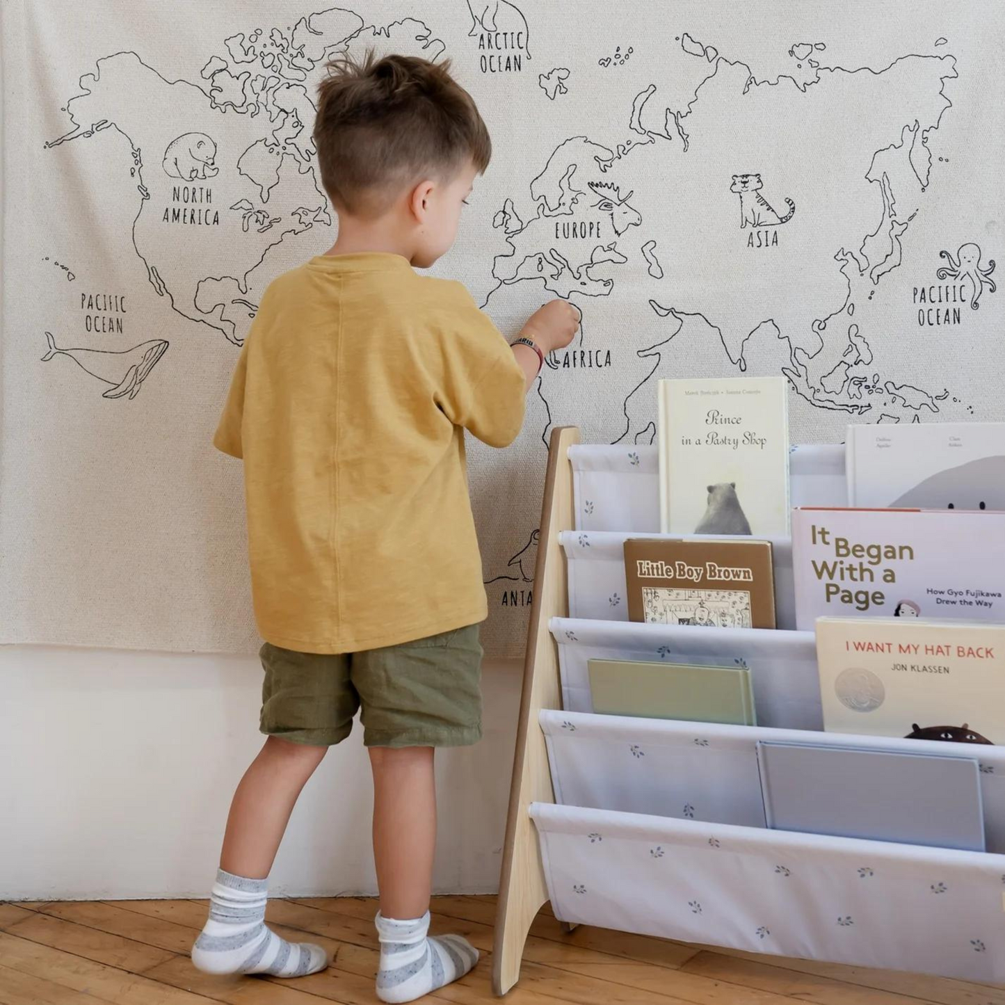 Recycled Fabric Bookcase - Blueberry Mist