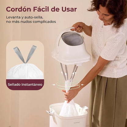 Repuesto Bolsa para Basurero de Pañales Triple-Seal | MomCozy
