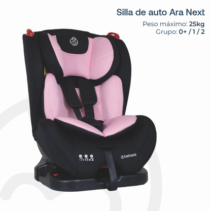 Silla de Auto Convertible Ara Next - Rosa | Bebesit
