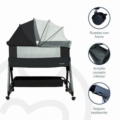 Cuna Colecho Balancin Cloud - Negro | Bebesit