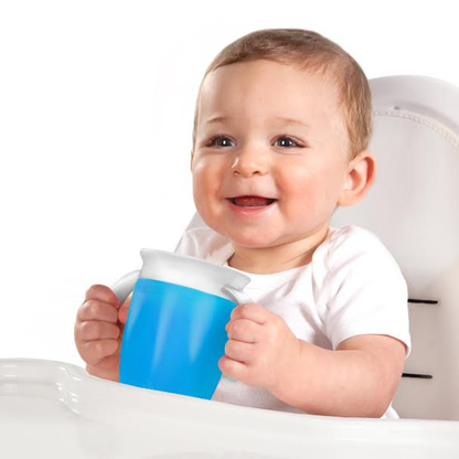 Vaso Antiderrame Miracle 360° con Asas - Celeste | Munchkin