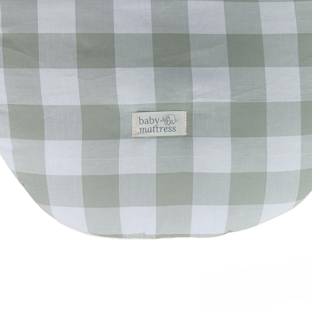 Car Seat Cover - Cotton - Green Vichy