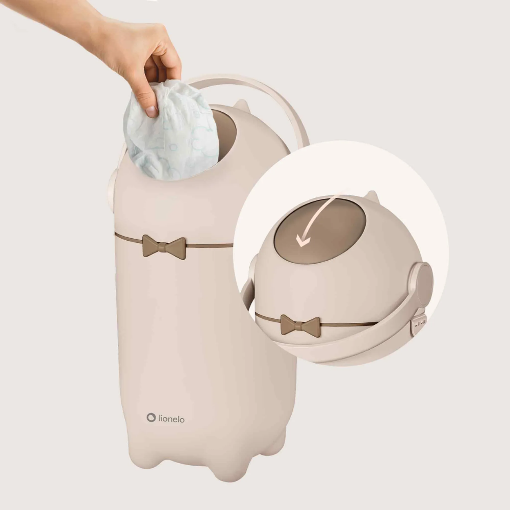 Basurero Contenedor de Pañales Purebin - Beige Sand | Lionelo