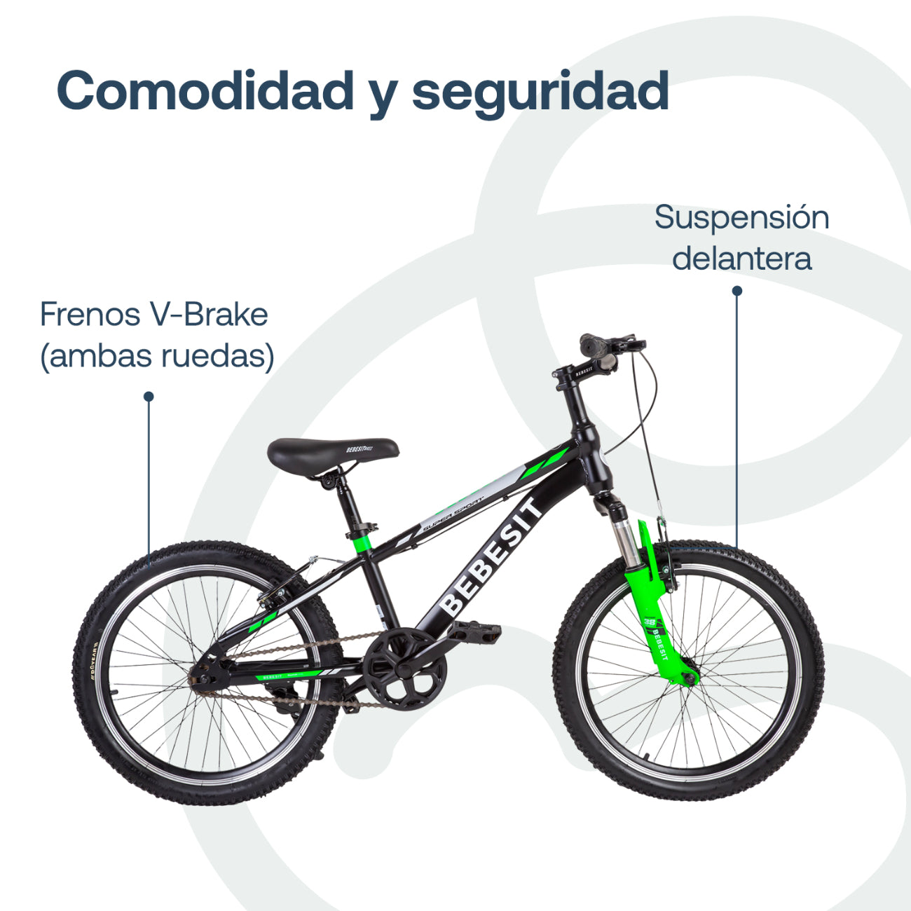 Bicicleta Infantil  Kyson - Aro 20 - Verde | Bebesit