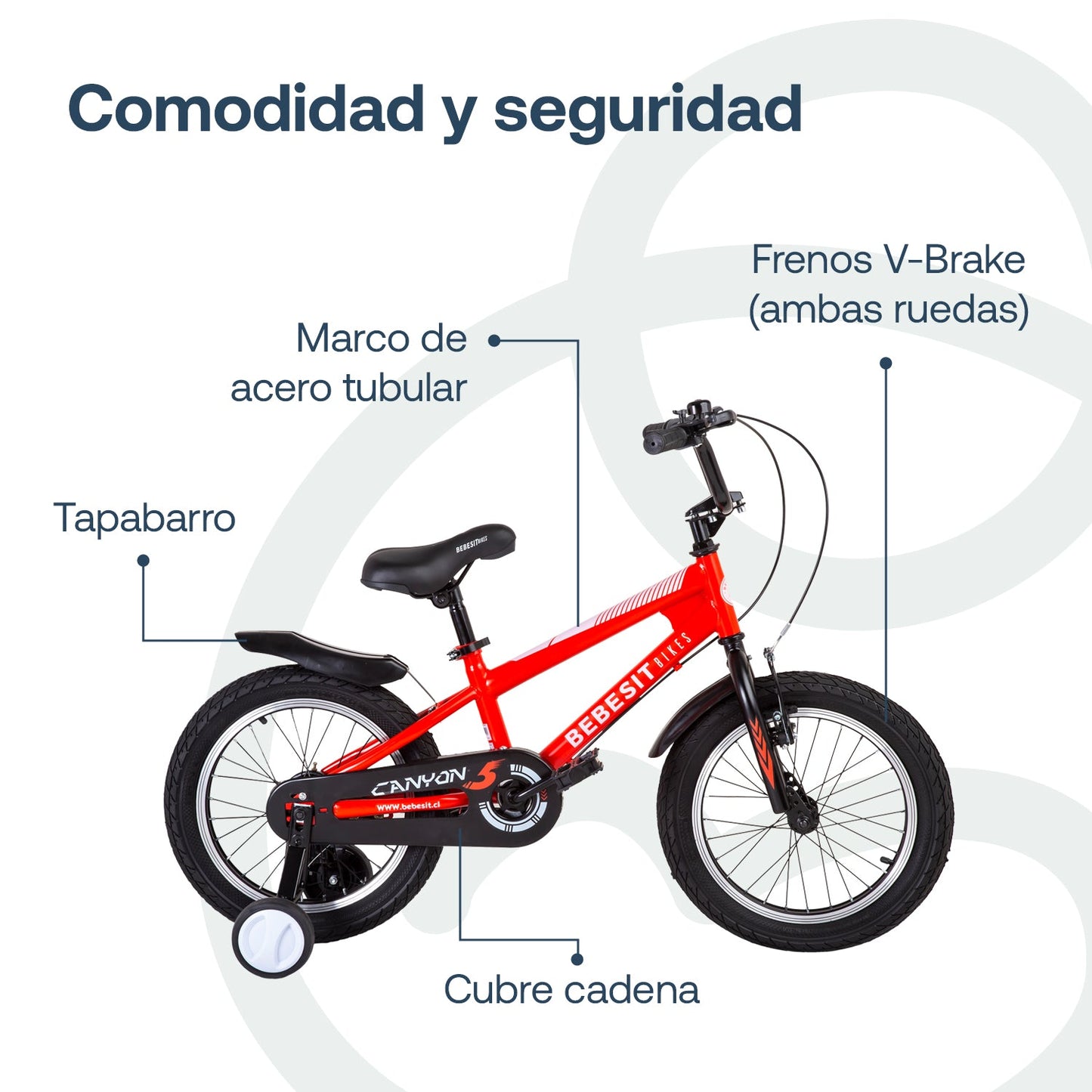 Bicicleta Infantil Canyon - Aro 16 - Rojo | Bebesit