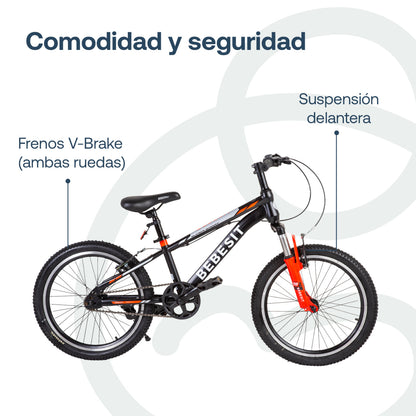Bicicleta Infantil  Kyson - Aro 20 - Roja | Bebesit