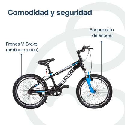 Bicicleta Infantil  Kyson - Aro 20 - Azul | Bebesit