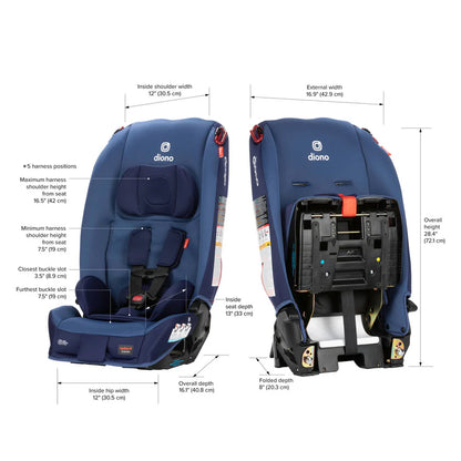 Silla de Auto Convertible Diono Radian® 3R - Edición Limitada - Oleada Azul