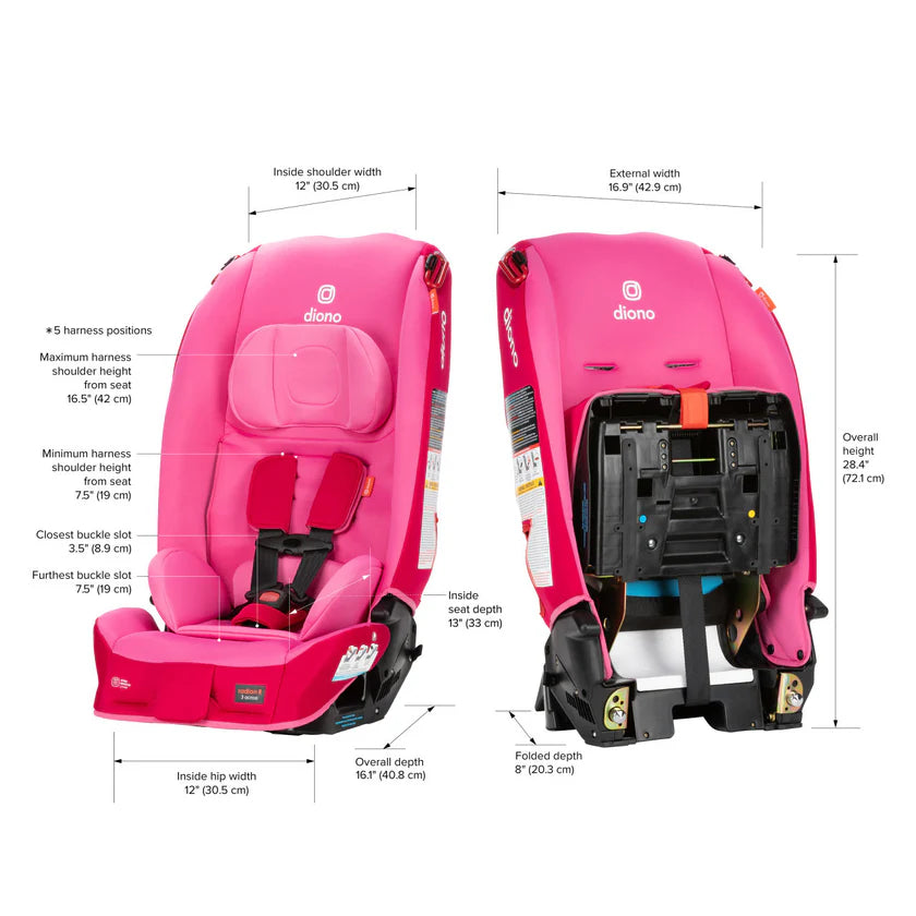 Silla de Auto Convertible Diono Radian® 3R - Edición Limitada - Rosado Candy