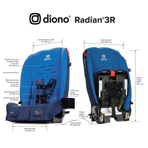 Silla de Auto Convertible Diono Radian® 3R - Azul