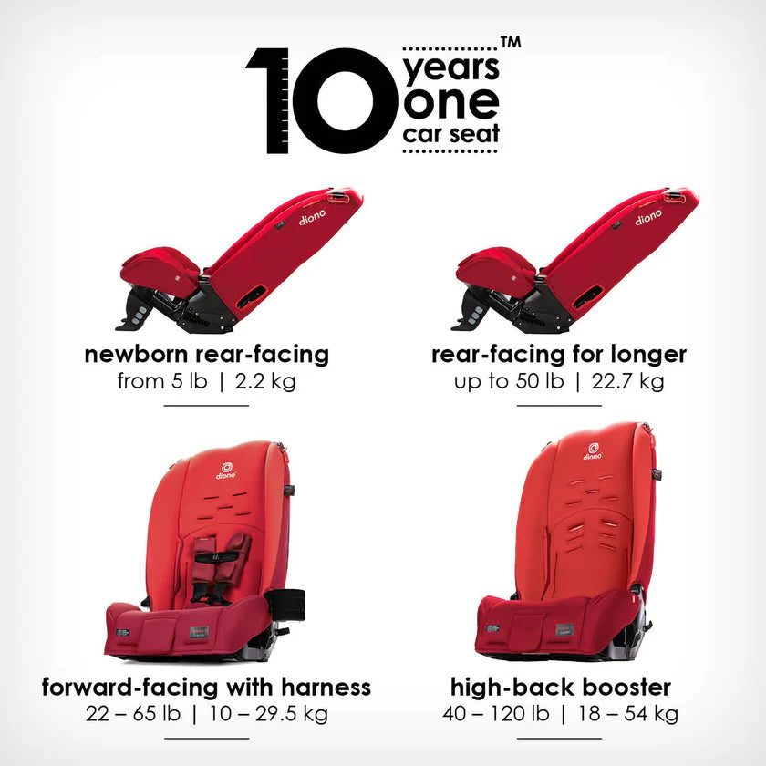 Silla de Auto Convertible Diono Radian® 3R - Rojo