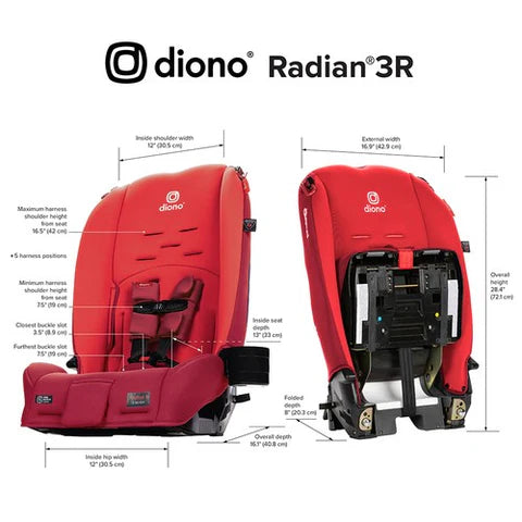 Silla de Auto Convertible Diono Radian® 3R - Rojo