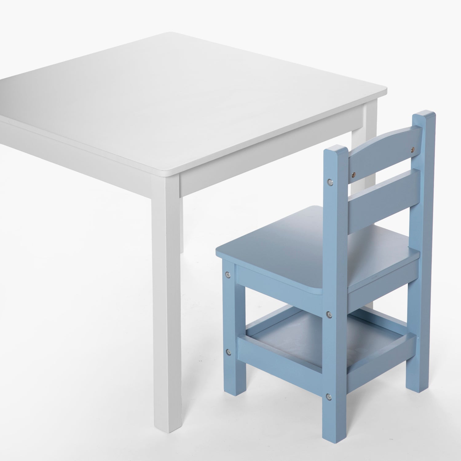 Pack Kids 1 Mesa 2 sillas Olivia Blanco/Celeste - Form Design