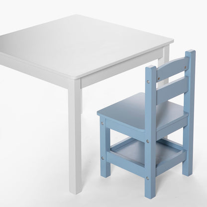 Pack Kids 1 Mesa 2 sillas Olivia Blanco/Celeste - Form Design