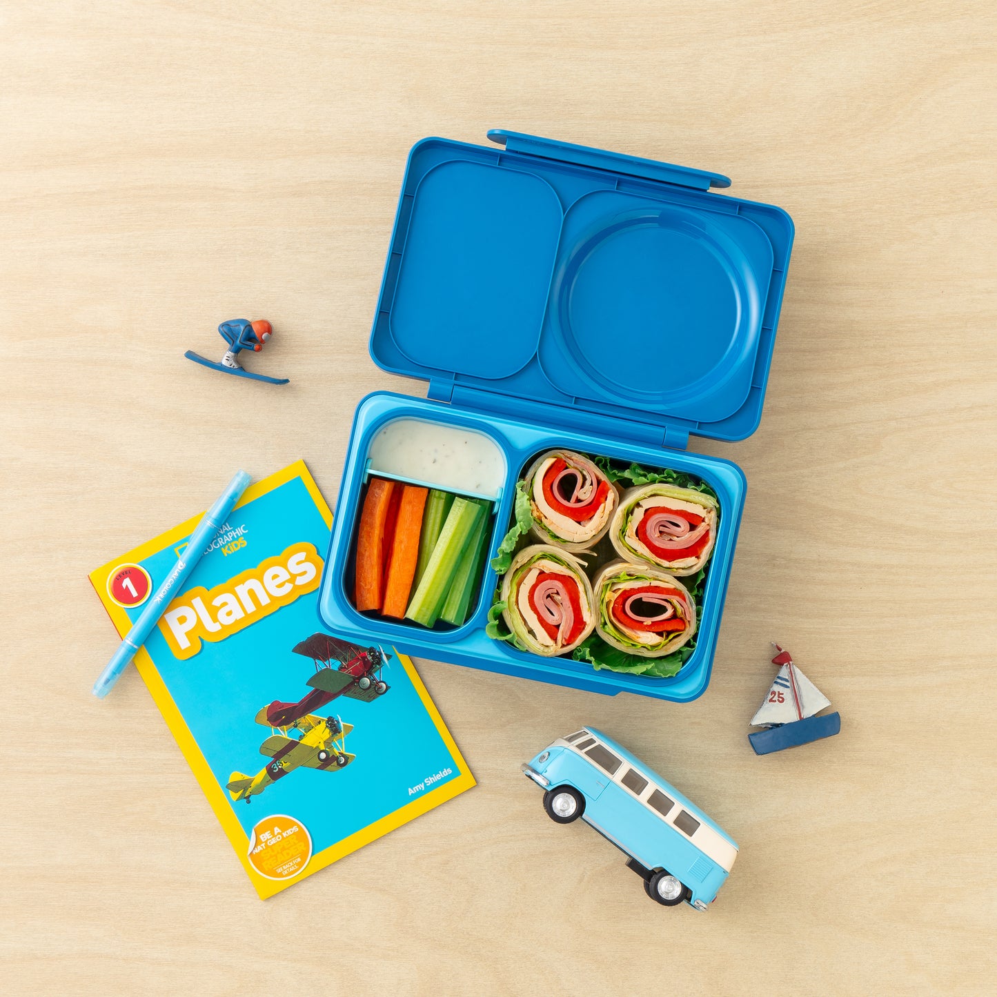 OmieBox UP® – Lonchera Térmica Infantil con Termo Integrado - Cosmic Blue | Omie
