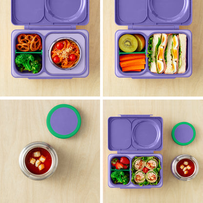 OmieBox UP® – Lonchera Térmica Infantil con Termo Integrado - Galaxy Purple | Omie