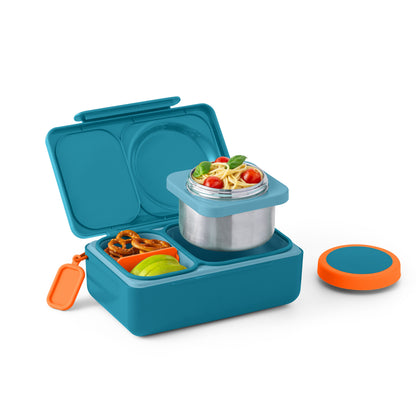 OmieBox UP® – Lonchera Térmica Infantil con Termo Integrado - Teal Green | Omie
