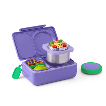 OmieBox UP® – Lonchera Térmica Infantil con Termo Integrado - Galaxy Purple | Omie