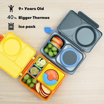 OmieBox UP® – Lonchera Térmica Infantil con Termo Integrado - Graphite | Omie