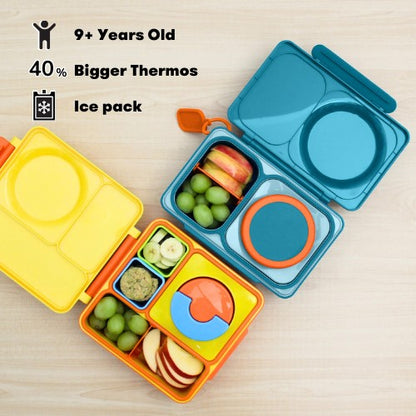 OmieBox UP® – Lonchera Térmica Infantil con Termo Integrado - Teal Green | Omie