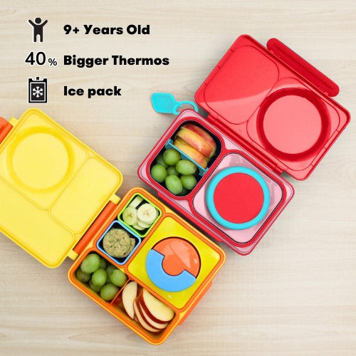 OmieBox UP® – Lonchera Térmica Infantil con Termo Integrado - Cherry Pink | Omie