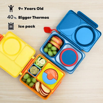 OmieBox UP® – Lonchera Térmica Infantil con Termo Integrado - Cosmic Blue | Omie